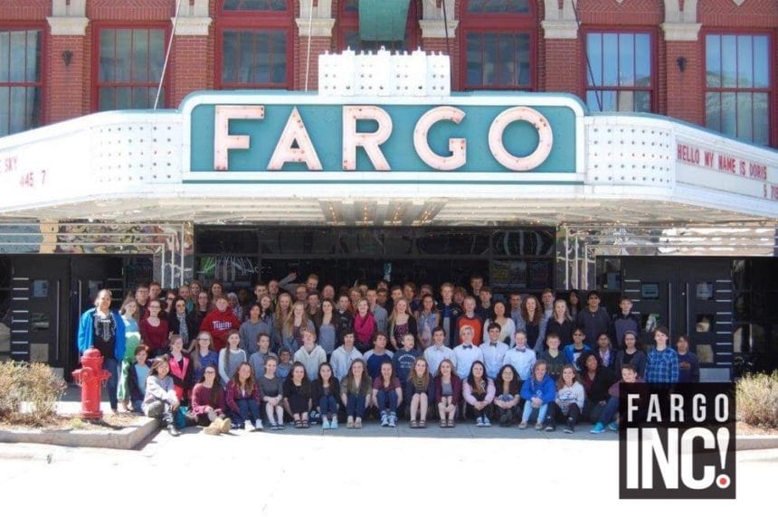 Kilbourne Group in front of the Fargo Theatre