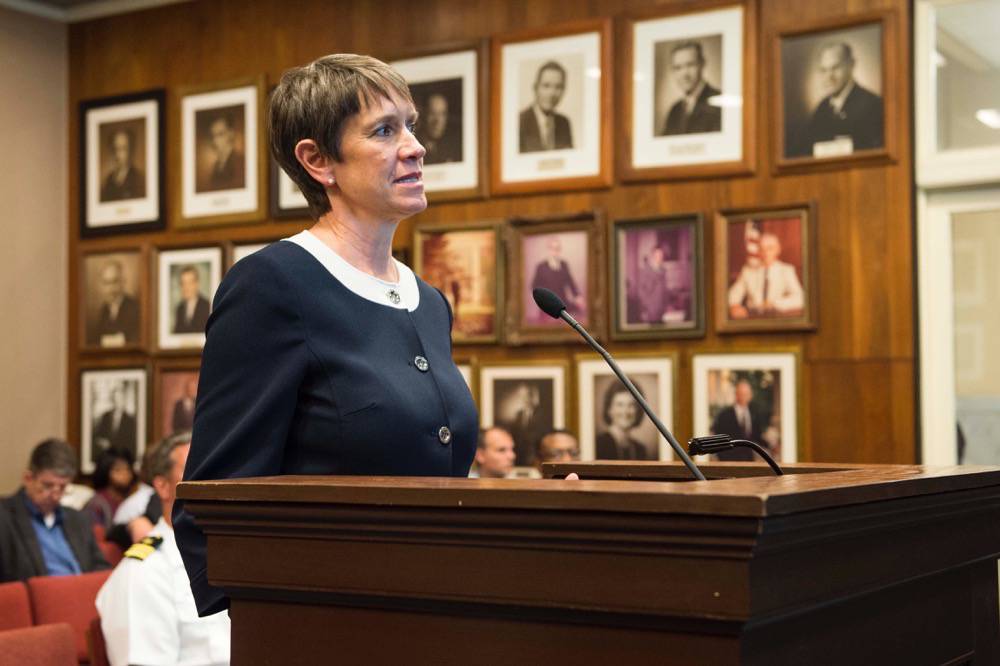 Ms. Emily Harmon will be here during Fargo Navy Week