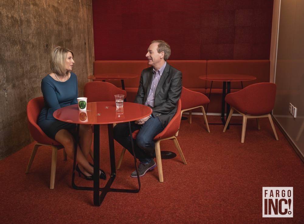 Brad Smith and Taya Spelhaug from Microsoft