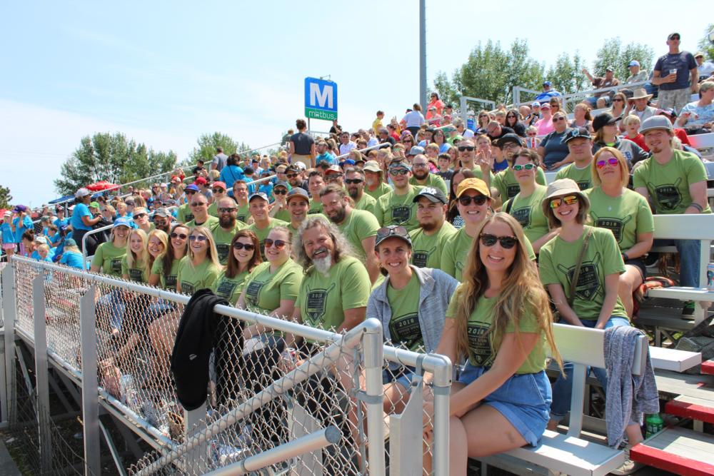 Office Sign Company at a RedHawks game