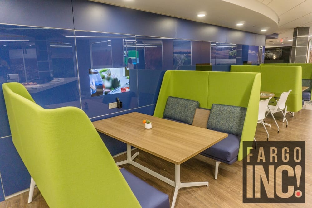 Breakroom with TVs