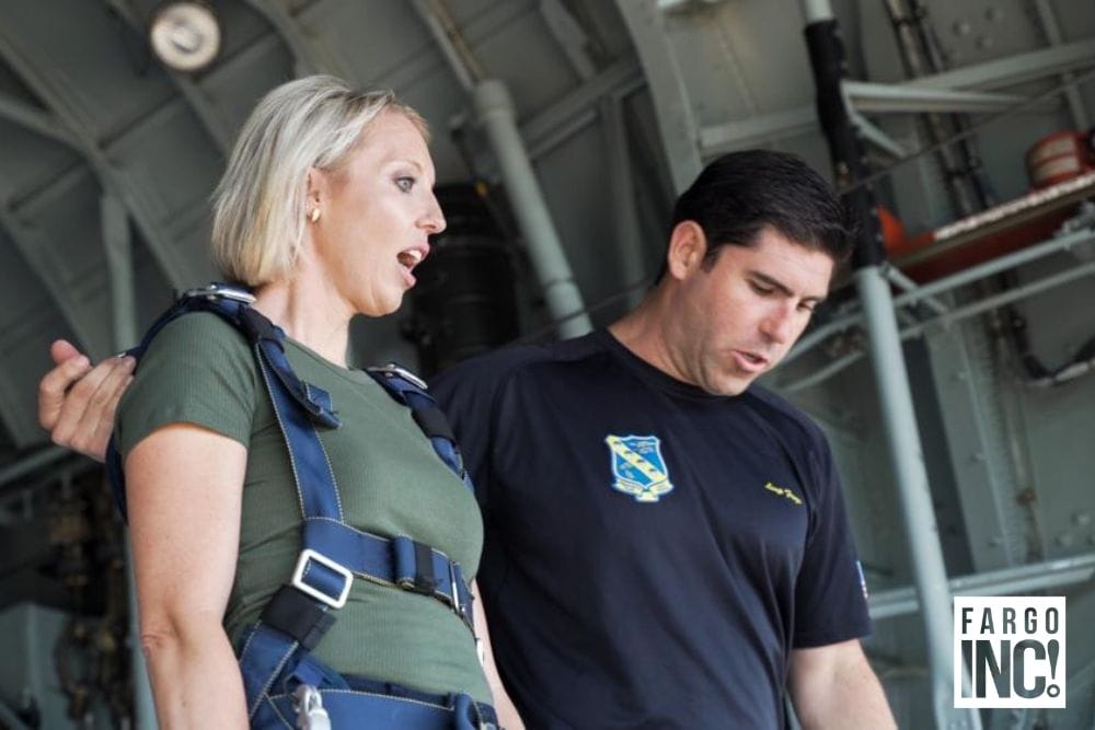 Kara Jorvig with Navy SEALs