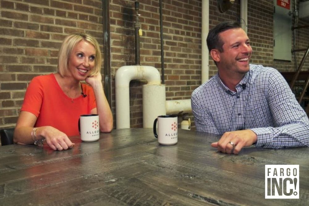 Spotlight Founder and CEO Mike Dragosavich and Allegro Group CEO Kara Jorvig Laughing