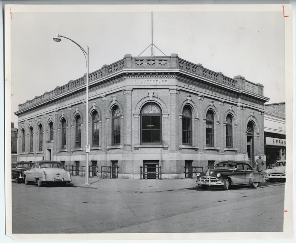 The old Carnegle Library, which was demolished in 1968 to create more parking.