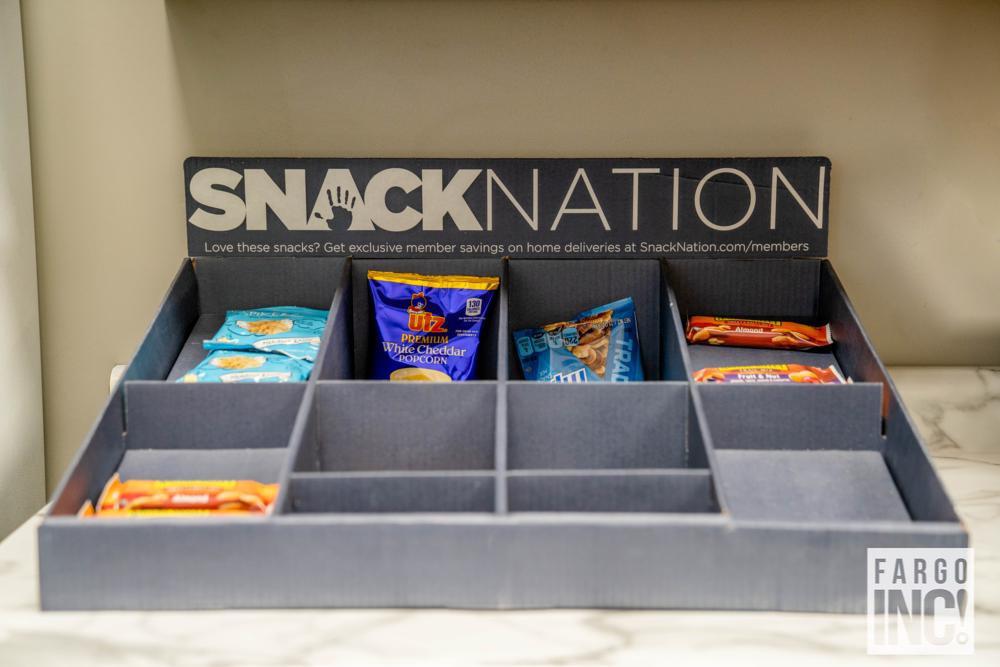 Employees get unlimited access to free snacks.