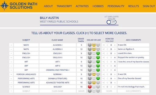 Golden Path Solutions profile example.