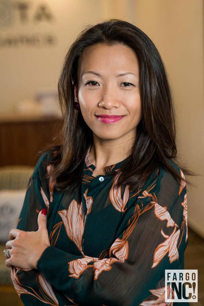 Vivian Fellman, Owwner of Kota Organics, moved from Beijing to Fargo in 2009.
