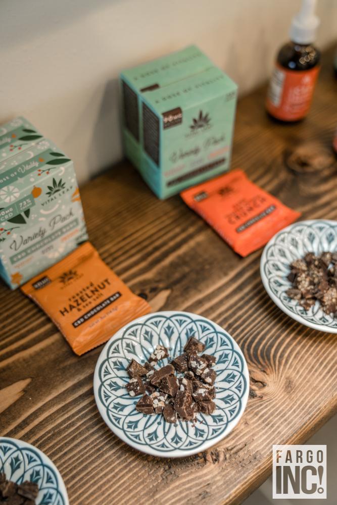 CBD tinctures and chocolates.